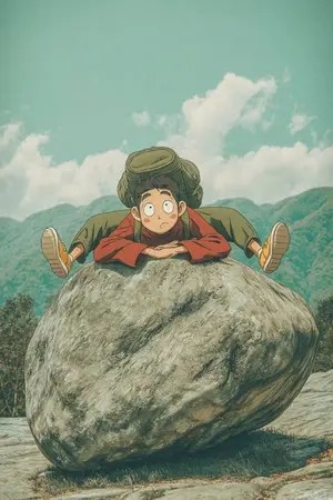 ปกนิยาย เมื่อผมเป็นก้อนหินที่ข้างทาง แต่ดันมีคนมากราบไหว้ซะงั้น