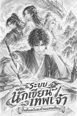 ปกนิยาย ระบบนักเขียนเทพเจ้า: ปั่นต้นฉบับสะท้านแดนเซียน