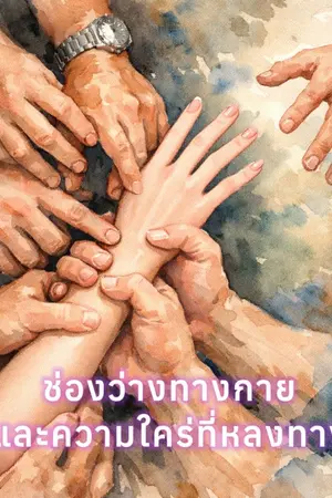 ปกนิยาย ช่องว่างทางกายและความใคร่ที่หลงทาง