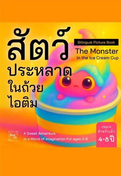 ปกนิยาย สัตว์ประหลาดในถ้วยไอติม (The Monster in My Ice Cream Cup)