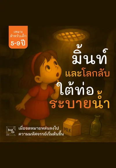ปกนิยาย มิ้นท์และโลกลับใต้ท่อระบายน้ำ : เมื่อจดหมายหล่นลงไป ความมหัศจรรย์เริ่มต้นขึ้น