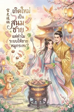 ปกนิยาย เกิดใหม่เป็นสนมชาย แต่ทำไมระบบให้ขายหมูกระทะ?