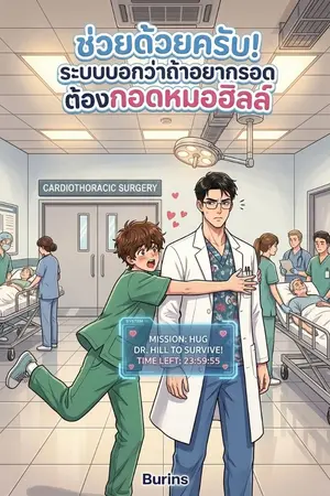 ปกนิยาย ช่วยด้วยครับ! ระบบบอกว่าถ้าอยากรอดต้องกอดหมอฮิลล์