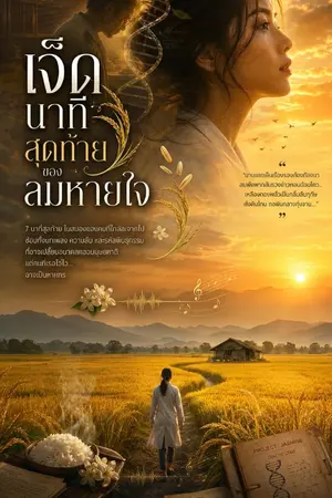 ปกนิยาย 7 นาทีสุดท้ายของลมหายใจ (The last melody of jasmine rice)