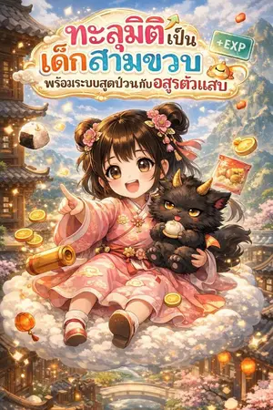 ปกนิยาย ทะลุมิติเป็นเด็กสามขวบ พร้อมระบบสุดป่วนกับอสูรตัวแสบ