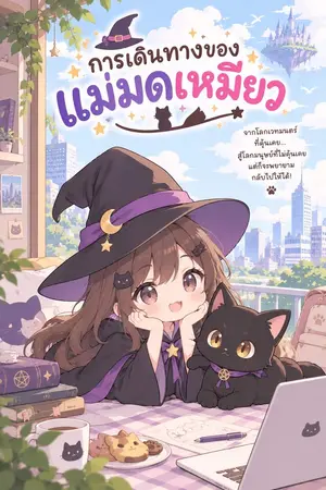 ปกนิยาย บันทึกการเดินทางของแม่มดเหมียว