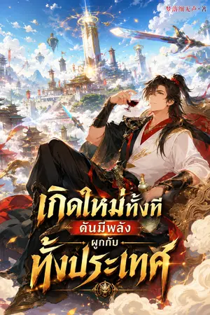 ปกนิยาย เกิดใหม่ทั้งที ดันมีพลังผูกกับทั้งประเทศ