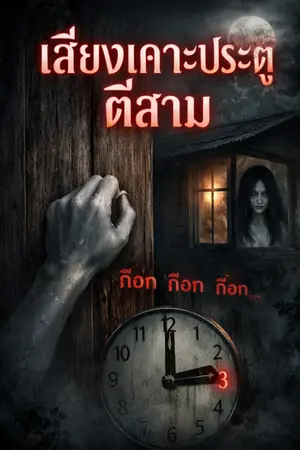 ปกนิยาย เสียงเคาะประตูตีสาม