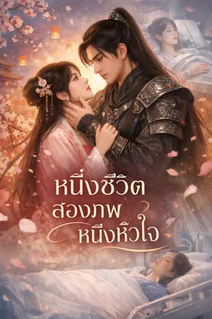 ปกนิยาย หนึ่งชีวิต สองภพ หนึ่งหัวใจ