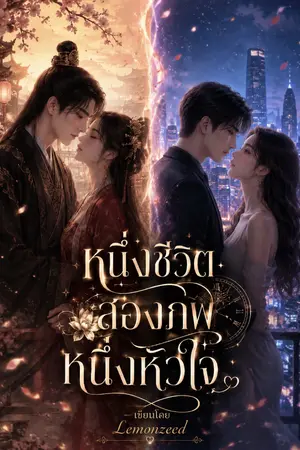 ปกนิยาย หนึ่งชีวิต สองภพ หนึ่งหัวใจ