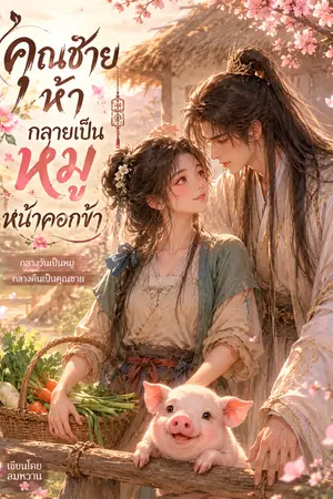 ปกนิยาย คุณชายห้ากลายเป็นหมู หน้าคอกข้า