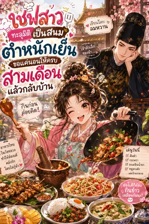 ปกนิยาย เชฟสาว ทะลุมิติเป็นสนมตำหนักเย็น  ขอแค่นอนให้ครบสามเดือน แล้วกลับบ้าน