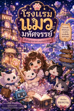ปกนิยาย โรงแรมแมวมหัศจรรย์ เช็คอินสู่ปลายทางแห่งความสุข
