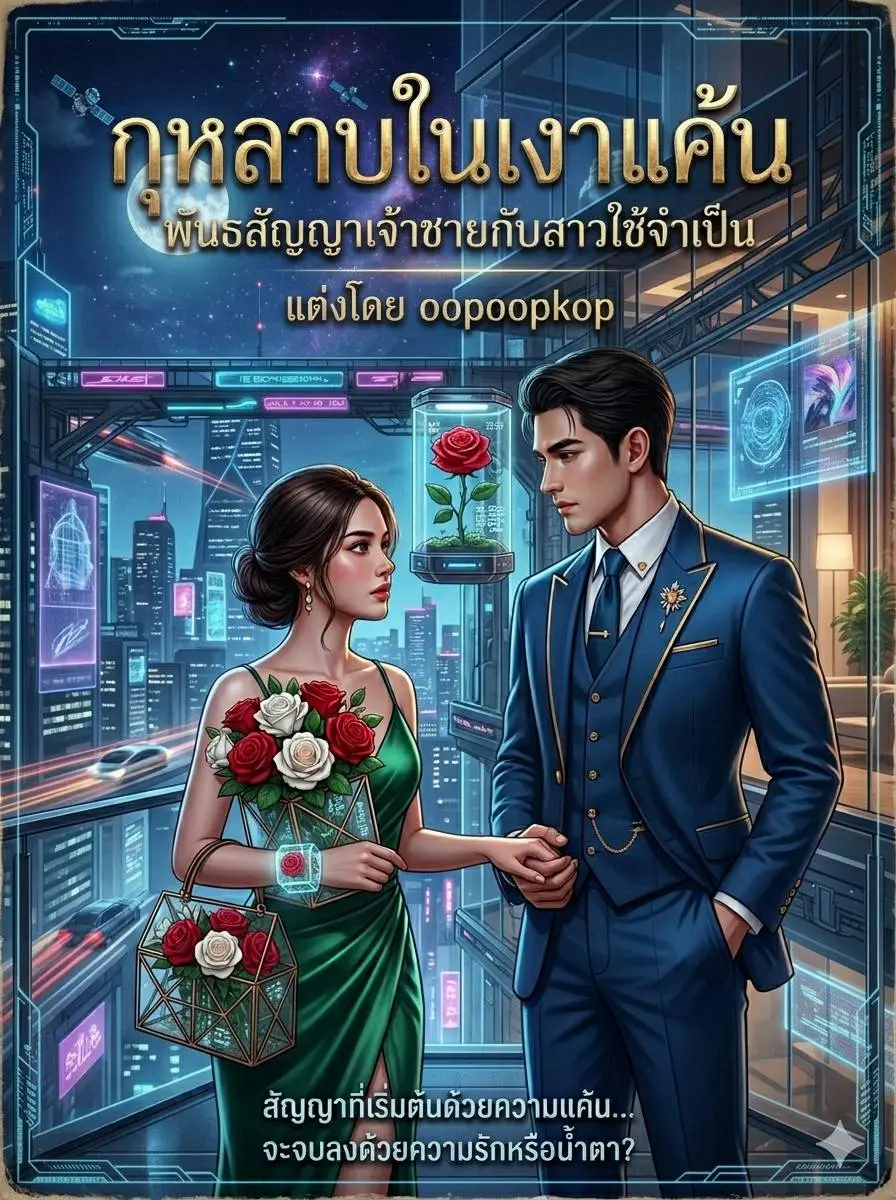 ปกนิยาย กุหลาบในเงาแค้น พันธสัญญาเจ้าชายกับสาวใช้จำเป็น