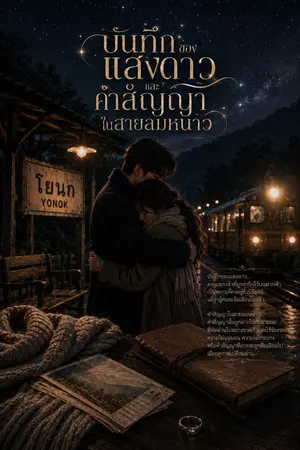 ปกนิยาย บันทึกของแสงดาวและคำสัญญาในสายลมหนาว