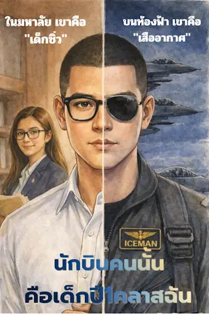 ปกนิยาย นักบินคนนั้นคือเด็กปีหนึ่งในคลาสฉัน