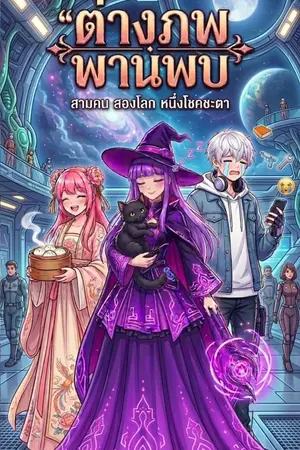 ปกนิยาย ต่างภพ พานพบ (สามคน สองโลก หนึ่งโชคชะตา)