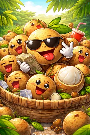 ปกนิยาย ลำไยตัวยุ่งกับปฏิบัติการหวานเว่อร์