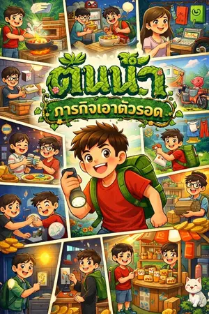 ปกนิยาย ต้นน้ำ เด็กหอสุดประหยัด ภารกิจเอาตัวรอดขั้นเทพ