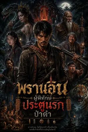 ปกนิยาย พรานอินผู้พิทักษ์ประตูนรกป่าดำ