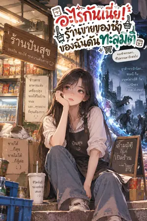 ปกนิยาย (อ่านฟรี!!) อะไรกันเนี่ย! ร้านชำใกล้เจ๊งของฉันดันทะลุมิติ!!