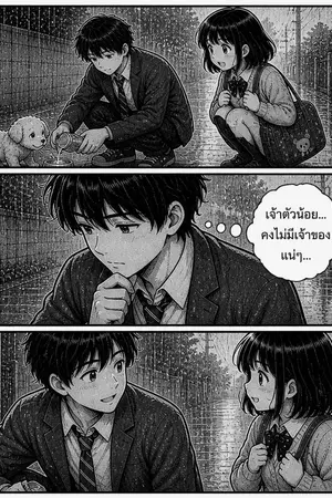 ปกนิยาย อุบัติรักกลางสายฝน
