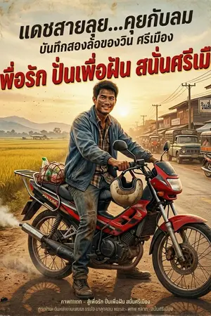 ปกนิยาย "แดชสายลุย...คุยกับลม   /  บันทึกสองล้อของวิน ศรีเมือง"