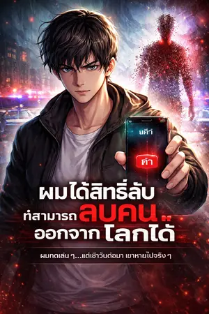 ปกนิยาย ผมได้สิทธิ์ลับ ที่สามารถลบคนออกจากโลกได้