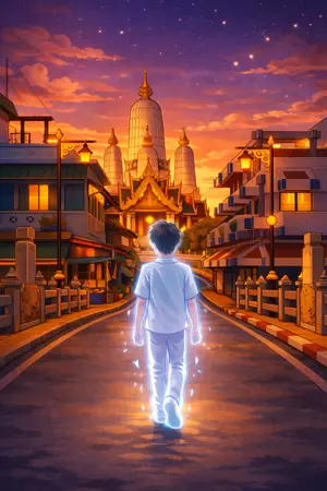 ปกนิยาย เด็กชายในสายลม