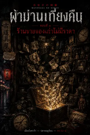 ปกนิยาย ผ้าม่านเที่ยงคืน ตอนที่ 3 ร้านขายของเก่าไม่มีราคา