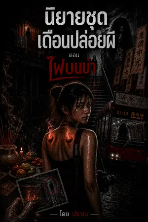 ปกนิยาย เดือนปล่อยผี ตอน ไฟบนบ่า