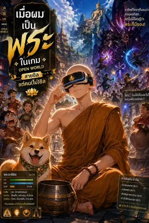 ปกนิยาย เมื่อผมเป็น"พระ"ในเกม OPEN WORLD สายชิล แต่ดัน(ไม่)ชิล