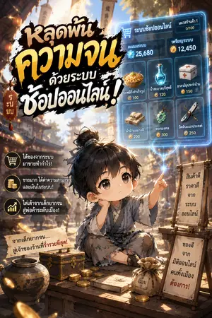 ปกนิยาย หลุดพ้นความจนด้วยระบบช้อปออนไลน์!!!