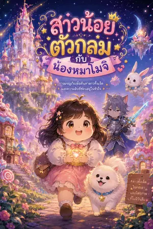 ปกนิยาย สาวน้อยตัวกลมกับน้องหมาโมจิ