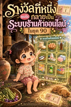 ปกนิยาย รางวัลที่หนึ่งของฉัน กลายเป็นระบบร้านค้าออนไลน์ในยุค 90