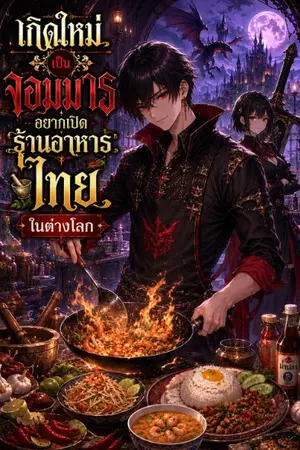 ปกนิยาย เกิดใหม่เป็นจอมมารอยากเปิดร้านอารหารไทยในต่างโลก