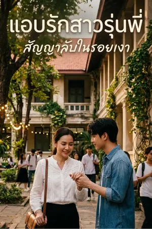 ปกนิยาย แอบรักสาวรุ่นพี่ : สัญญาลับในรอยเงา