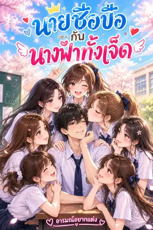 ปกนิยาย นายซื่้อบื้อกับนางฟ้าทั้งเจ็ด