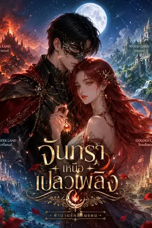 ปกนิยาย จันทราเหนือเปลวเพลิง ตำนานรักสี่ดินแดน