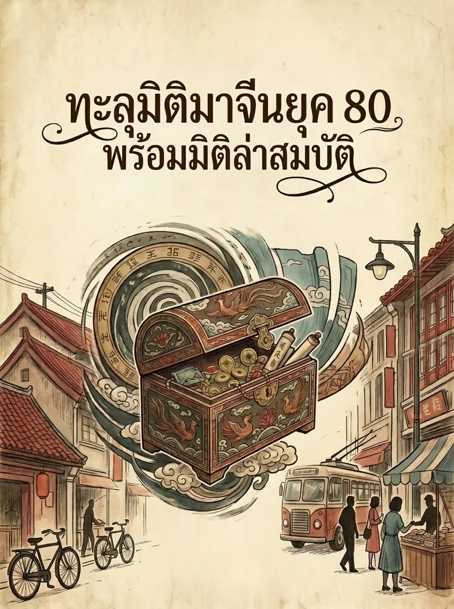 ปกนิยาย ทะลุมิติมาจีนยุค 80 พร้อมมิติล่าสมบัติ