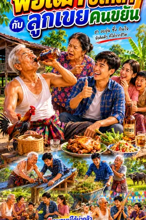 ปกนิยาย นิทานก้อมอีสานพ่อเฒ่าขี้เหล้ากับลูกเขยคนขยัน