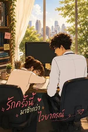 ปกนิยาย รักครั้งนี้มาช้ากว่าไวยากรณ์