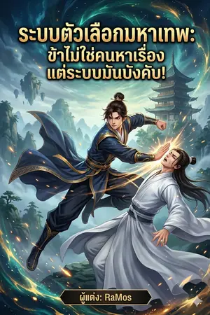 ปกนิยาย ระบบตัวเลือกมหาเทพ: ข้าไม่ใช่คนหาเรื่อง แต่ระบบมันบังคับ!
