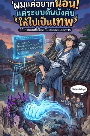 ปกนิยาย ผมแค่อยากนอน! แต่ระบบดันบังคับให้ไปเป็นเทพ