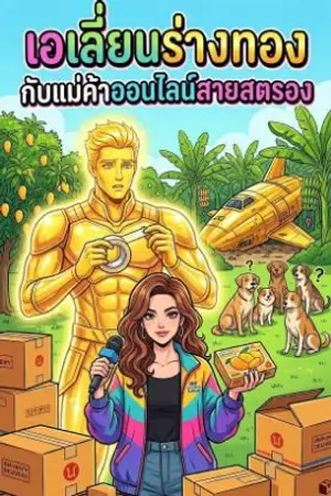 ปกนิยาย เอเลี่ยนร่างทอง กับแม่ค้าออนไลน์สายสตรอง