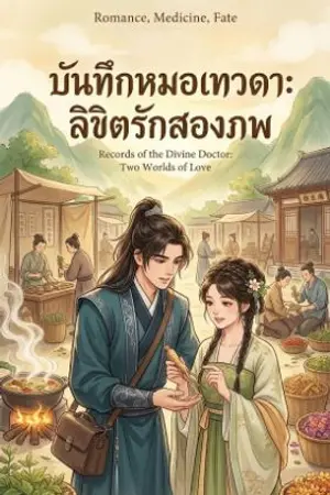 ปกนิยาย บันทึกหมอเทวดาลิขิตรักสองภพ