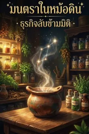 ปกนิยาย มนตราในหม้อดินธุรกิจลับข้ามมิติ