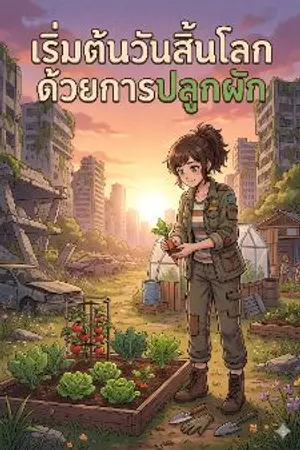 ปกนิยาย เริ่มต้นวันสิ้นโลกด้วยการปลูกผัก