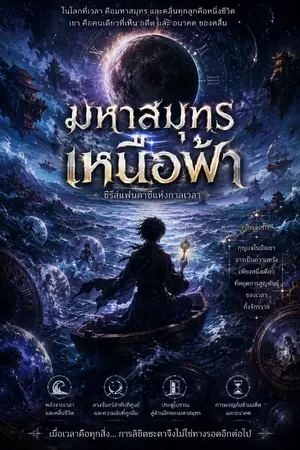 ปกนิยาย มหาสมุทรเหนือฟ้า
