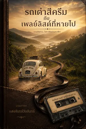 ปกนิยาย รถเต่าสีครีม กับเพลย์ลิสต์ที่หายไป